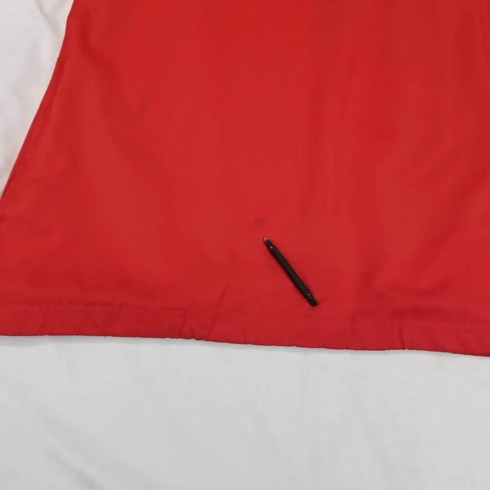 Wisconsin Badgers Jacket Mens XL Red NCAA Football Pullover Windbreaker 1/4 Zip